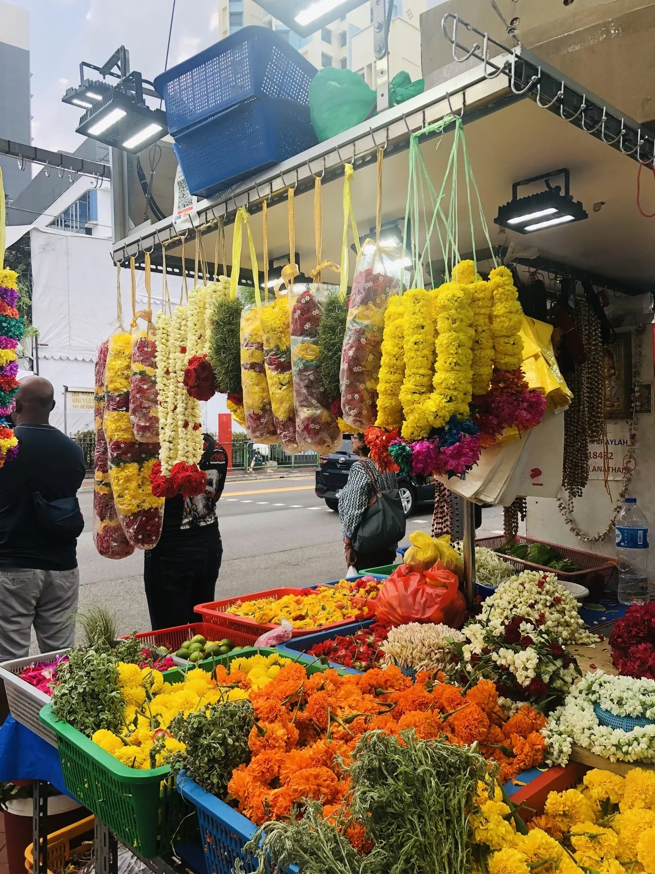 Flower garlands in Little India, Singapore