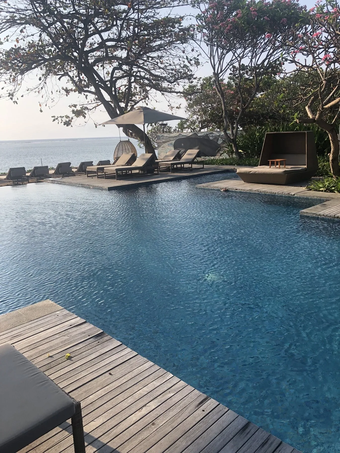 Pool at a beachfront hotel in Bali